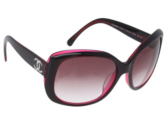 Gafas de sol CHANEL COCO Mark de plástico Rojo 5183-A CC Auth BA11304 Roja