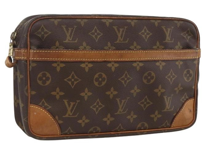 LOUIS VUITTON Monogram Compiegne 28 Clutch Bag M51845 LV Auth ka2849