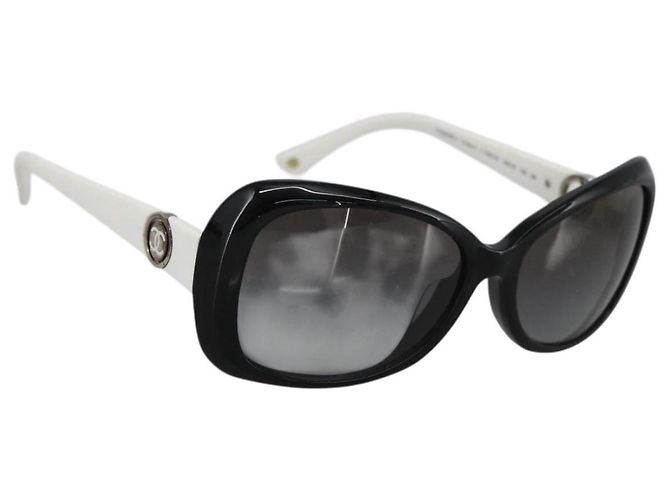 Gafas de sol GUCCI de plástico Negro Blanco Auth bs33727