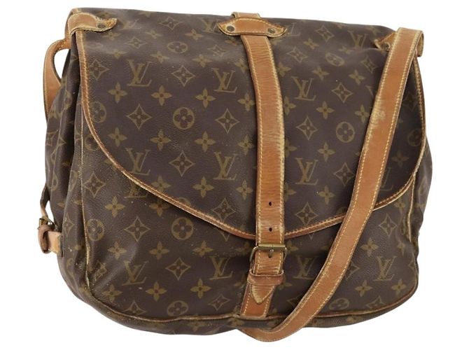 LOUIS VUITTON Bolsa de Ombro Monogram Saumur 35 M42254 LV Auth 172676 Monograma