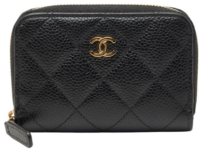 Timeless Portafoglio classico matelassé Coco Mark di Chanel Nero