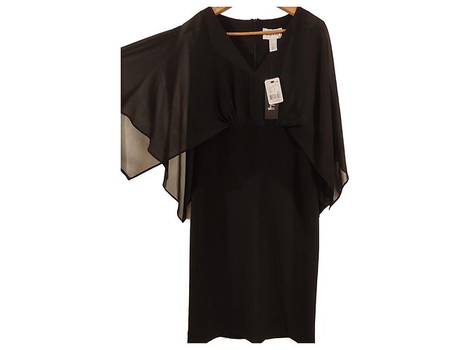 Schwarzes Transparente Cape Kleid Joseph Ribkoff