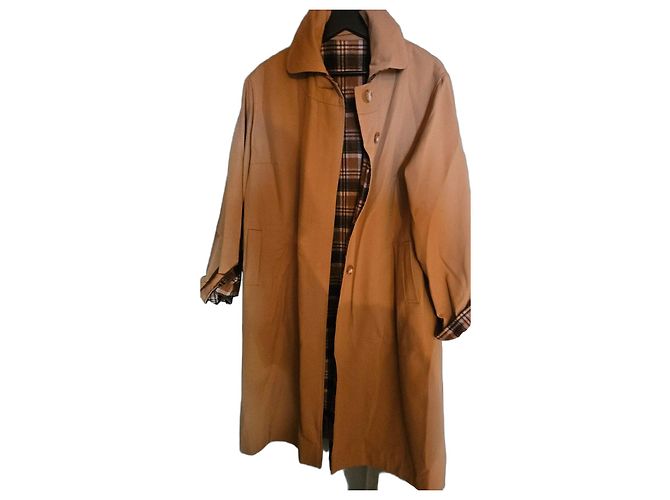 Autre Marque Classic trench coat with checked lining Brown Multiple colors