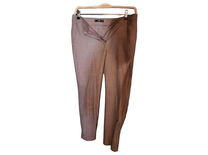 Autre Marque Graue Hose mit Fischgrätenmuster