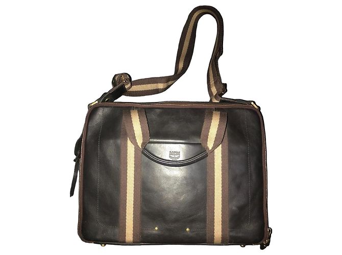 MCM Leather Briefcase Dark brown
