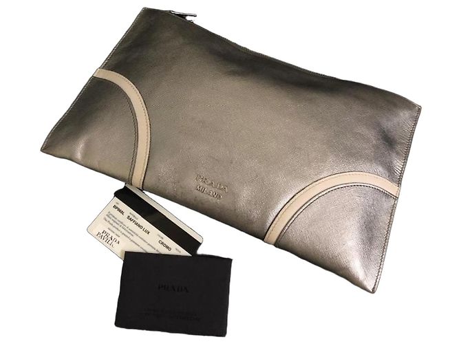 Pochette Prada Saffiano Lux Métallisé