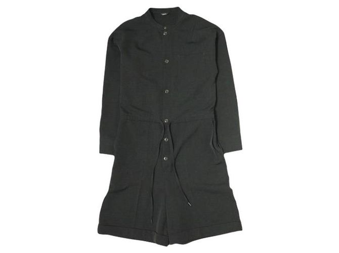 Autre Marque Halbpolyester-Jumpsuit mit geraffter Taille URBAN RESEARCH ROSSO Schwarz