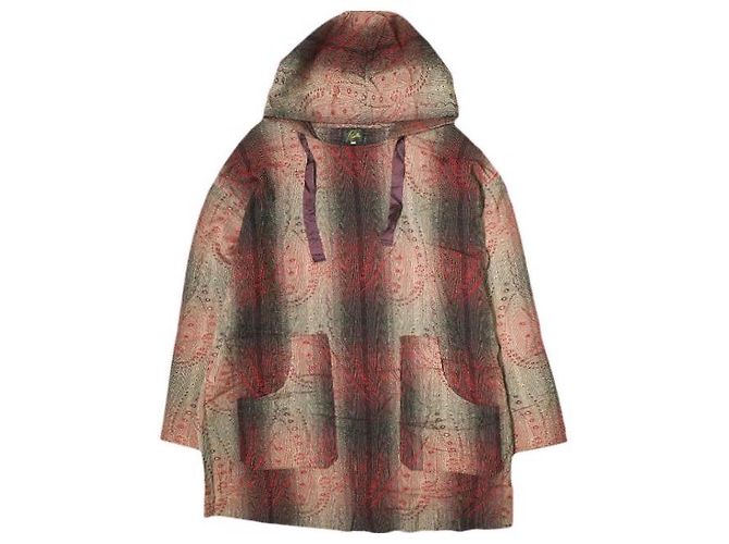Autre Marque Parka Needles in Rayon e Lana Rosso 