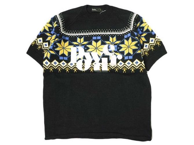 Autre Marque kolor 24SCM-N02302 Stricktop aus Baumwolle und Nylon Schwarz