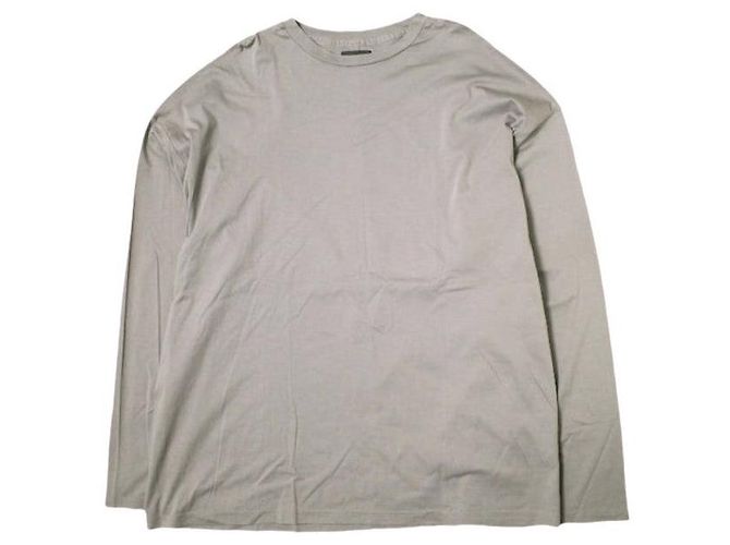 Autre Marque Danke Schon CHAIN Baumwoll Langarm T-Shirt Grau
