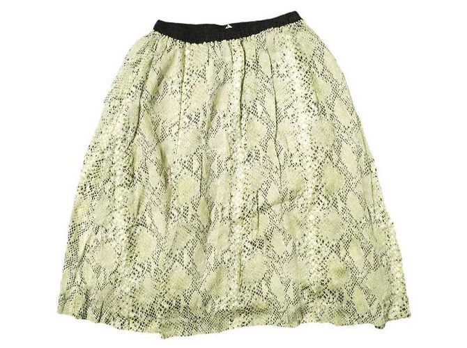 Autre Marque Saia de seda rayon Python Beautiful People Bege