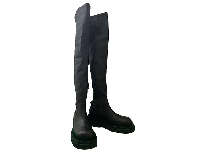 Botas altas Bottega Veneta de piel negra Negro