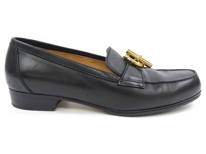 Hermès Vintage-Lederschuhe Schwarz
