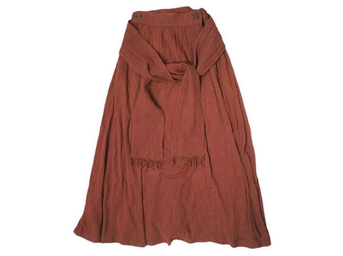Autre Marque SAIA DE ALGODÃO LAURENCE BRAS PAPILLONNER Marrom