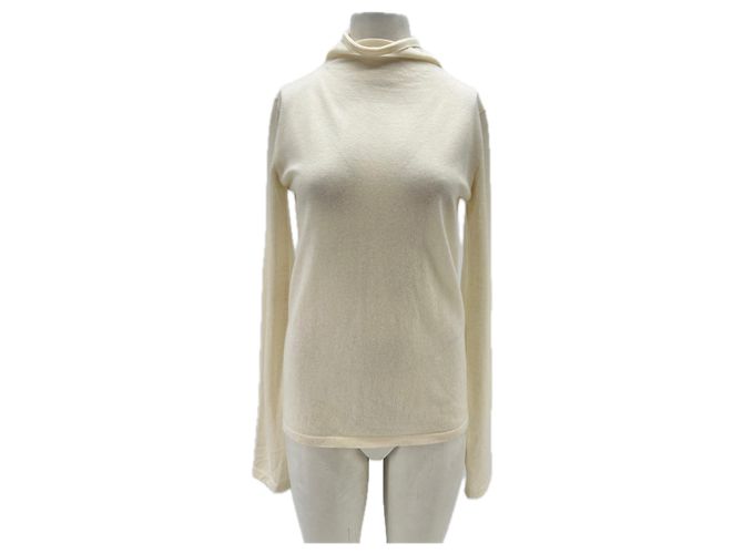 Autre Marque Dünner Pullover aus weißer Wolle 