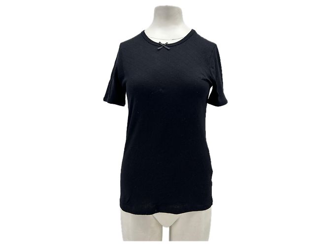 Autre Marque T-shirt a manica corta nera in cotone Nero