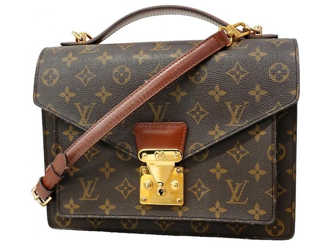 Sac à main Monceau 28 Monogram Louis Vuitton Marron
