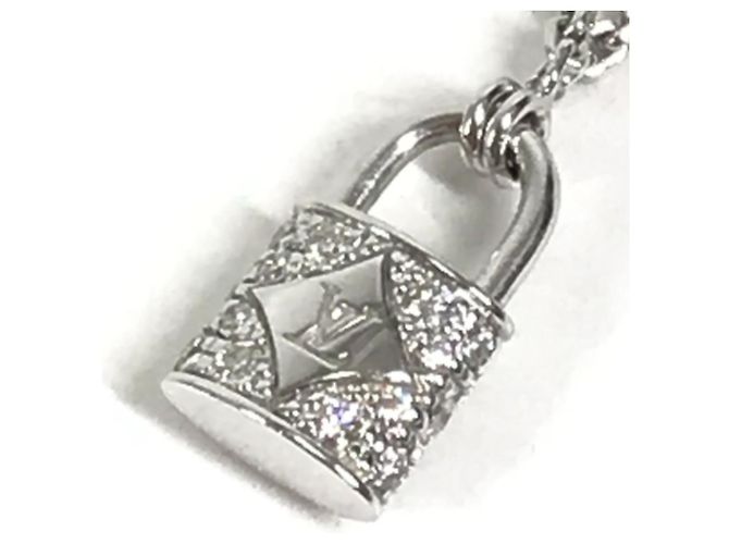 Collar Péndulo de Diamante en Oro Blanco de 18K Louis Vuitton Plata