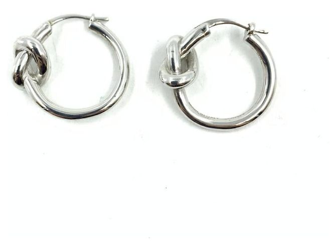 Céline Orecchini Celine Knot Hoop in Argento