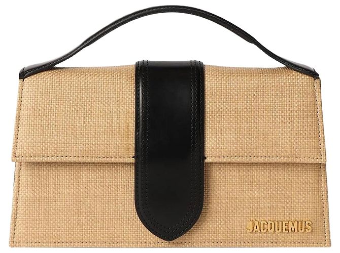 Sac en raphia Le Grand Bambino de Jacquemus Marron Beige