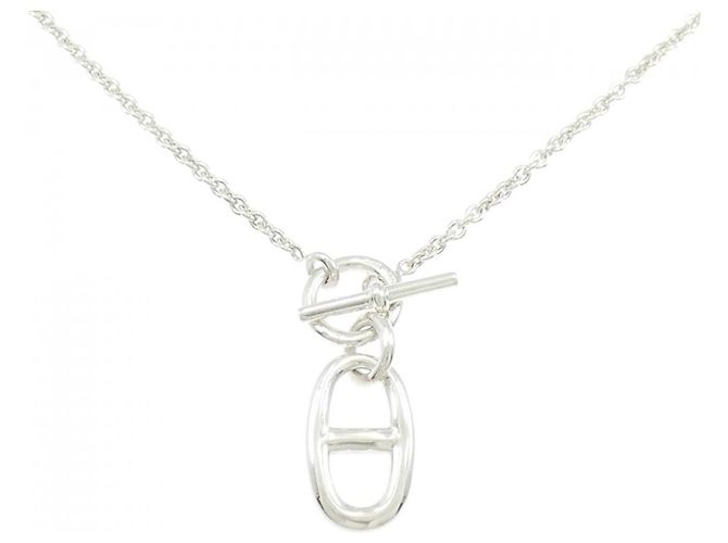 Collana Hermès Chaîne d'Ancre 925 Argento Metallico