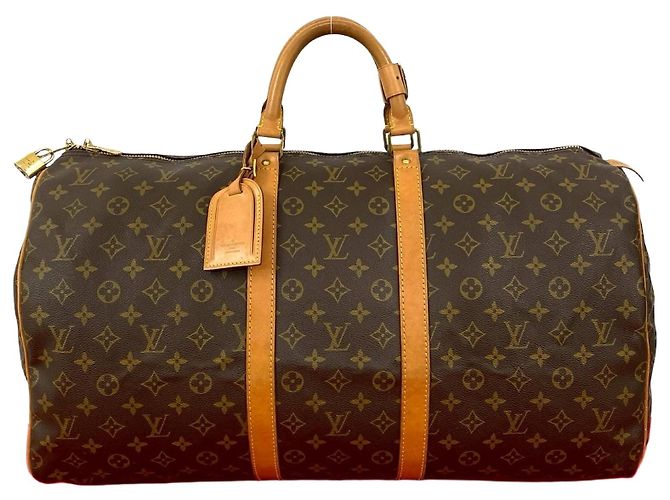 Louis Vuitton Keepall Monogram Boston Tasche Metallisch Bronze