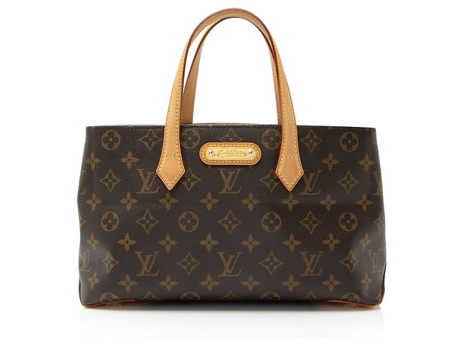Bolsa Tote Wilshire PM em Canvas Monogram Louis Vuitton Marrom