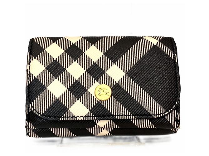 Burberry Leather Trifold Wallet Black