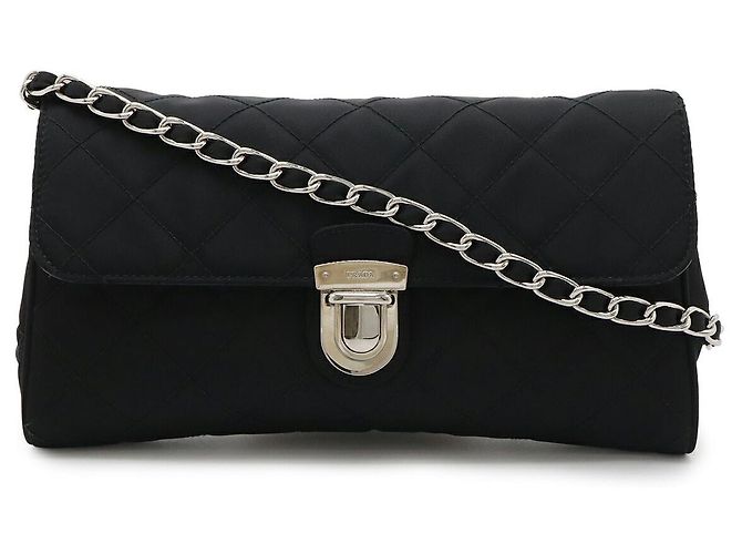 Prada 2way Nylon Leather Shoulder Bag Black