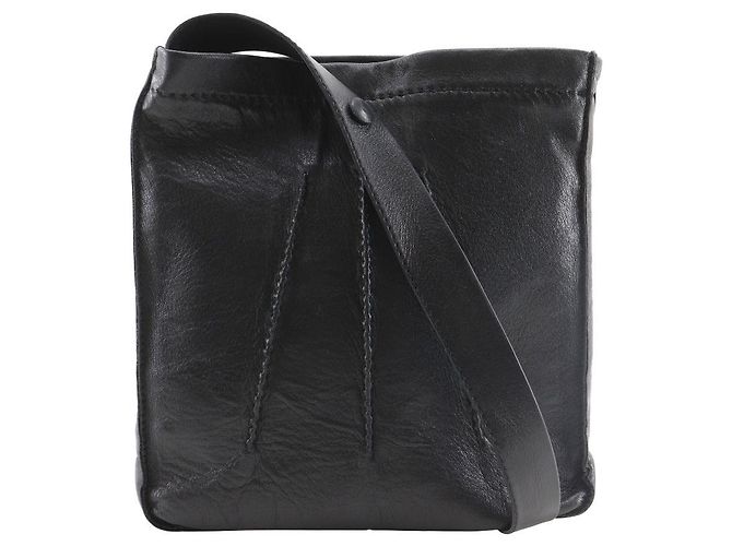 Hermès Tout Doux Kalbsleder Schultertasche Schwarz