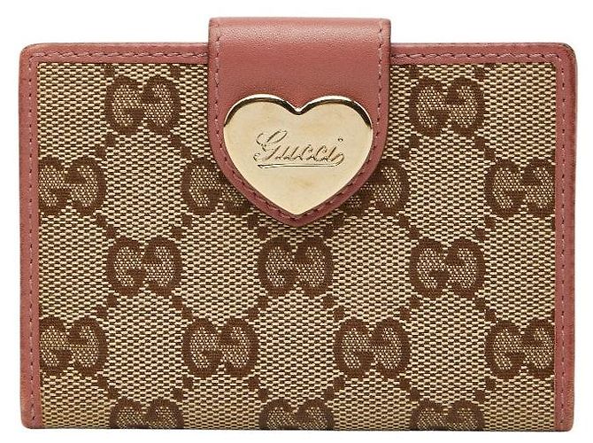 Gucci GG Canvas Card Case Brown Beige