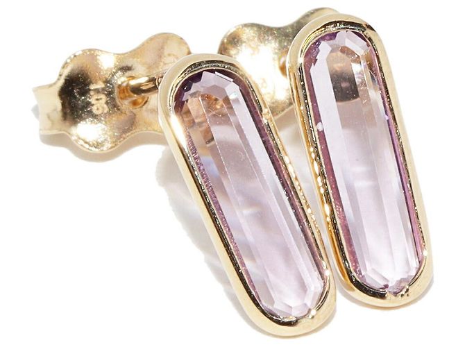 Autre Marque Au750 Amethyst Ohrringe Lila