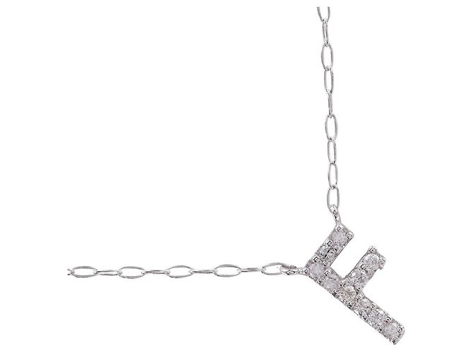 Autre Marque Au750 Diamant-Halskette Silber