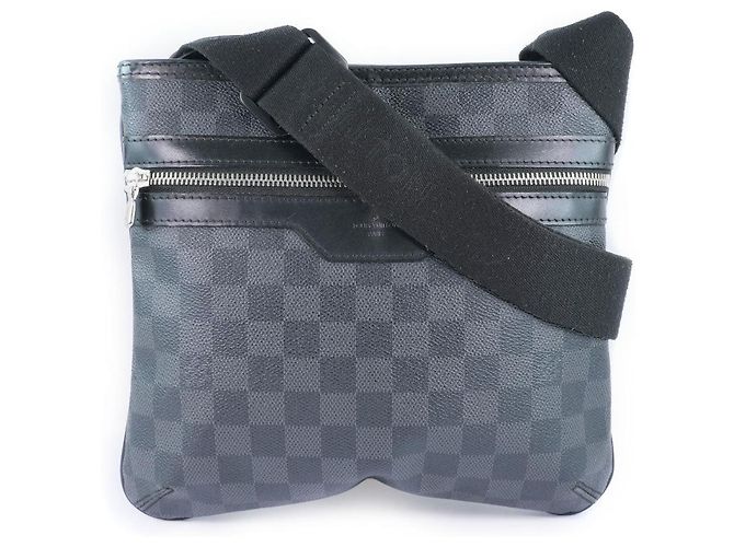 Bolsa de Ombro Thomas Damier Graphite Louis Vuitton Preto Cinza