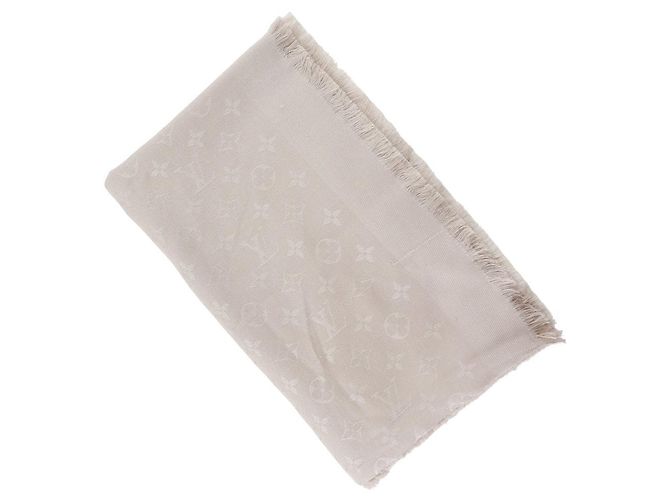 Stola in seta Monogram Louis Vuitton Beige