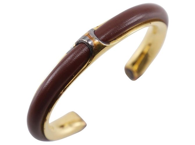Bracciale in pelle vintage Hermès Bronzo