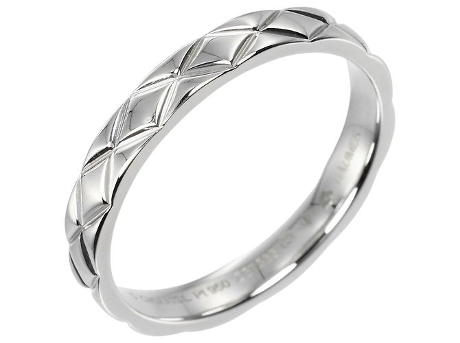 Timeless Chanel Matelassé Pt950 Platinring Silber
