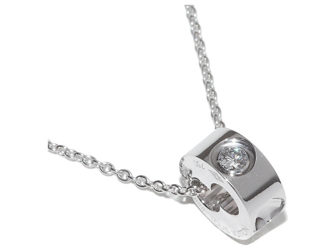 Collar de diamante Louis Vuitton Empreinte Au750 Edición Limitada Plata