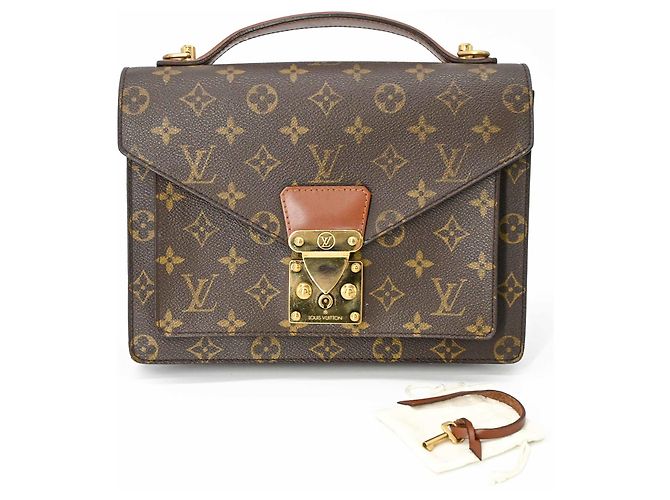 Sac à main Monceau 26 Louis Vuitton Marron Monogramme