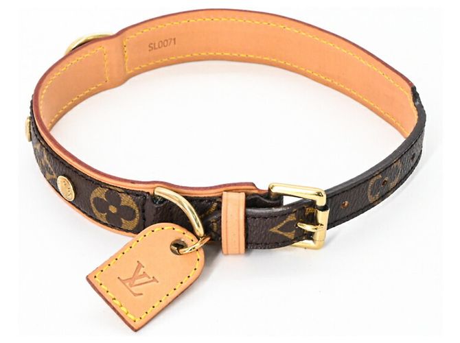 Collare per cane Baxter PM Monogram Louis Vuitton Marrone Monogramma