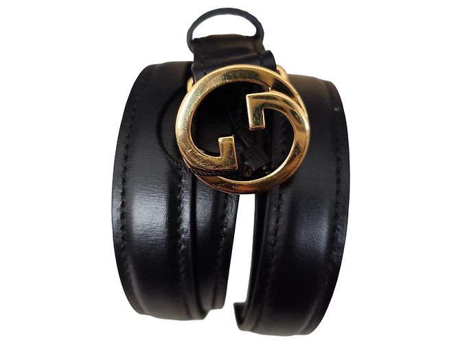 Gucci Marmont Black Leather Belt