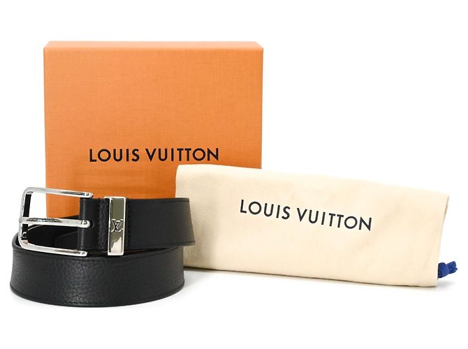 Cinto Louis Vuitton Pont Neuf em couro Taurillon Preto