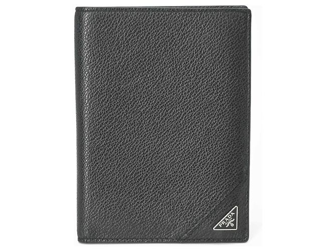 Prada Black Saffiano Passport Cover
