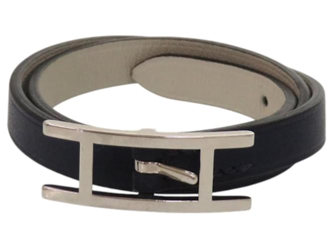 Hermès Hermes Be Api Double Tour Veau Swift Navy Bracelet Brown Navy blue 