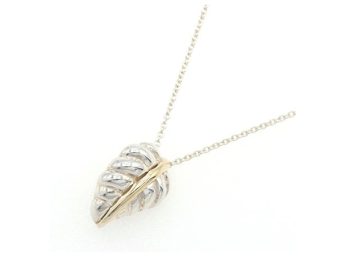 Colar Folha Tiffany & Co. Prata Dourado