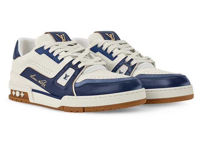 Louis Vuitton Baskets LV Trainer nouvelles Bleu