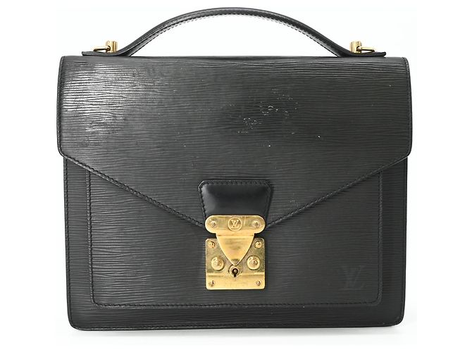 Louis Vuitton Monceau 28 Handtasche Schwarz