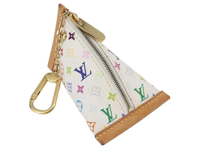 LOUIS VUITTON Monogram Multicolor Berlango Coin Purse White M58028 Auth BSZ417V