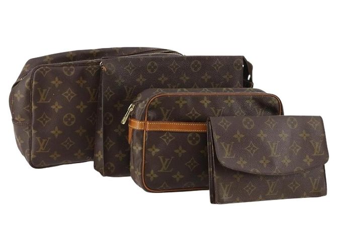 LOUIS VUITTON Monogram Clutch Tasche 4 Set LV Auth mr2115 Monogramm