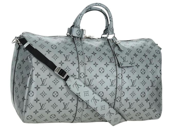 LOUIS VUITTON Sac Keepall Bandoulière 50 Monogram Argent M43848 Auth 171441SAM